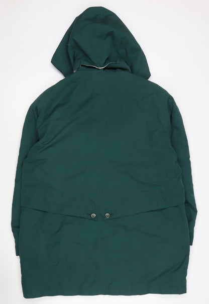 Womens UK Size 18 David Barry Green Parka Coat