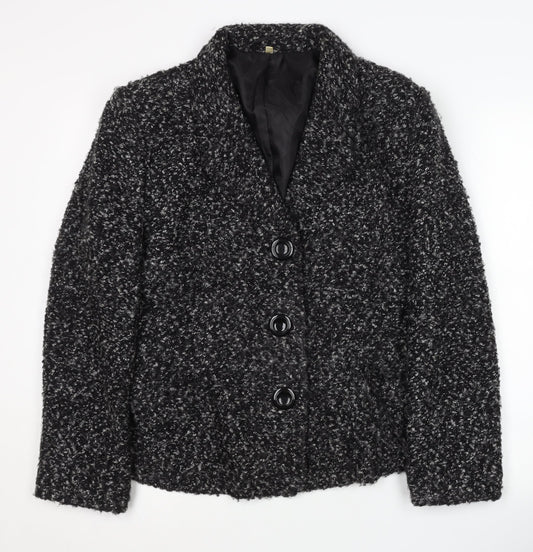 EWM Women’s Black Flecked Blazer, Size 16