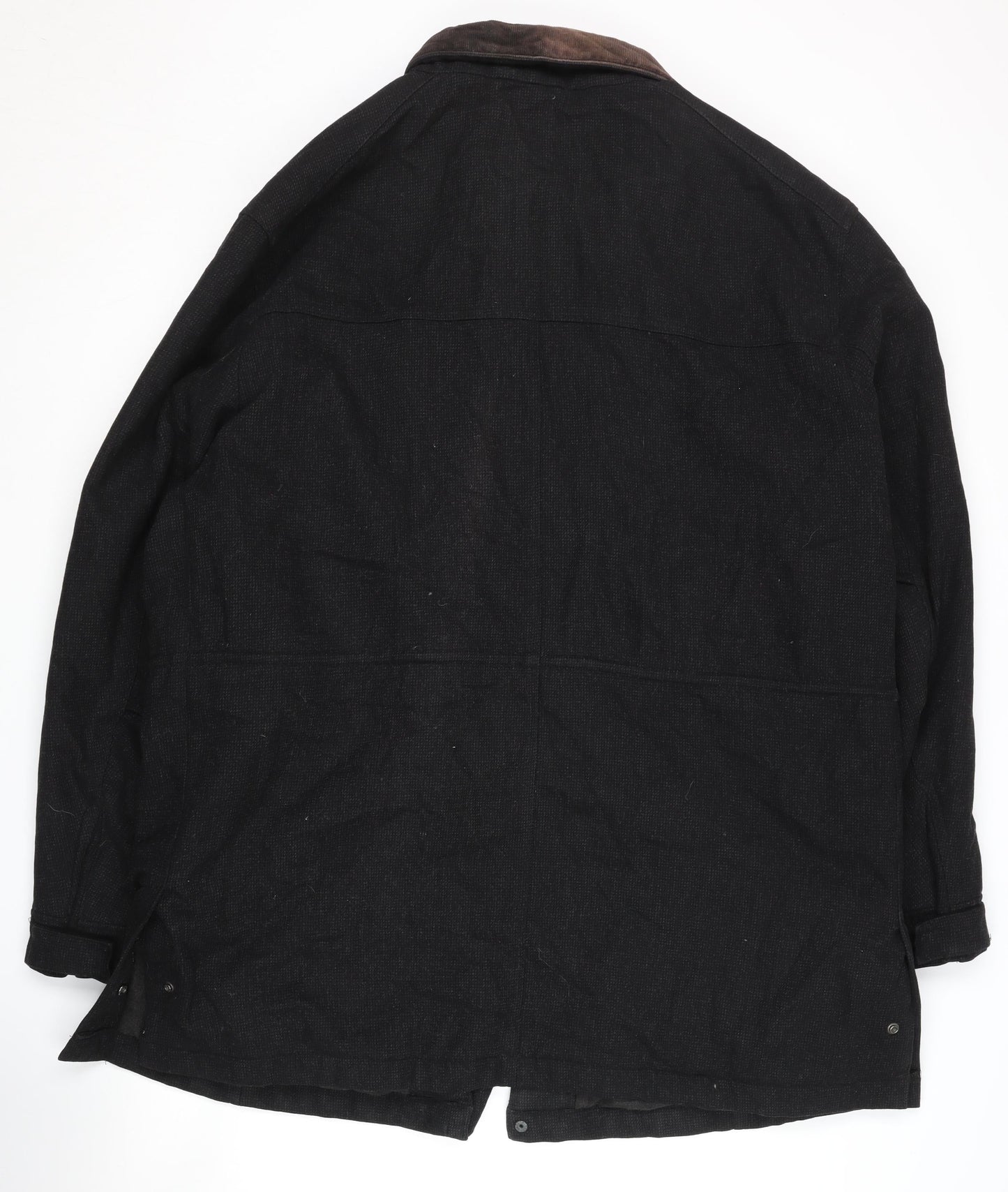 Mens UK Size XL Marks and Spencer Black Overcoat
