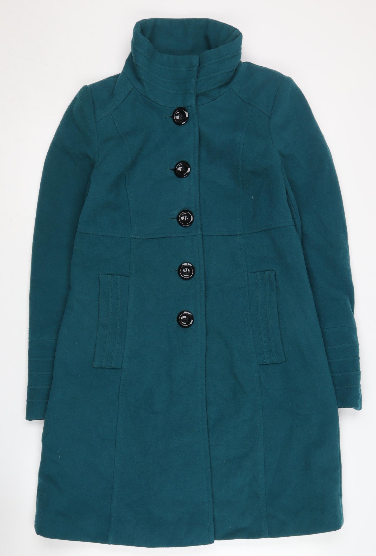 Womens UK Size 8 Wallis Blue Overcoat