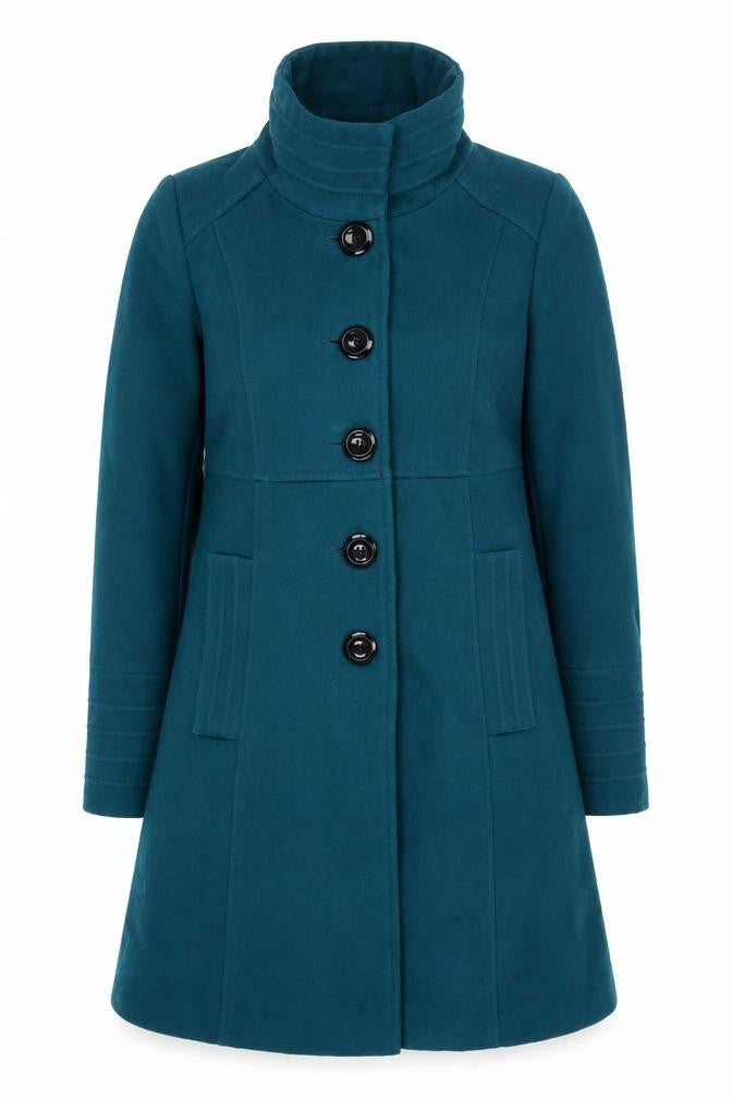 Womens UK Size 8 Wallis Blue Overcoat