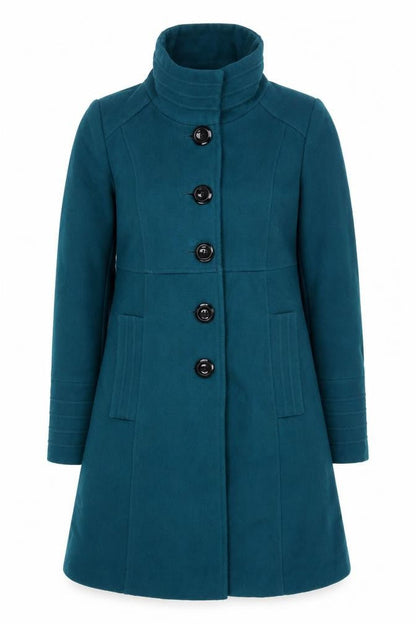 Womens UK Size 8 Wallis Blue Overcoat