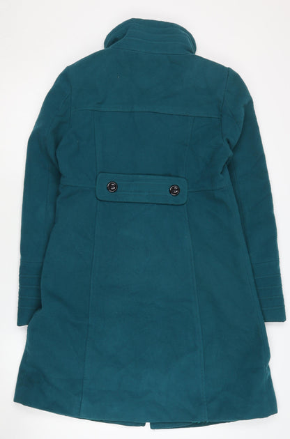 Womens UK Size 8 Wallis Blue Overcoat