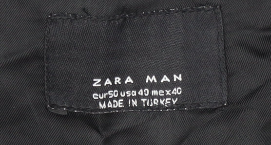 Zara Men's Black Blazer Regular Fit Size 40