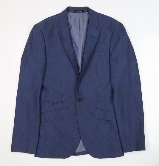 Mens UK Size 36 Cedar Wood State Regular Blue Suit Jacket