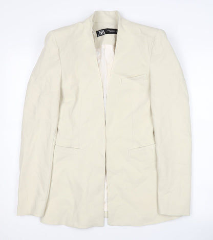Zara Women's Ivory Blazer XS Slim Fit