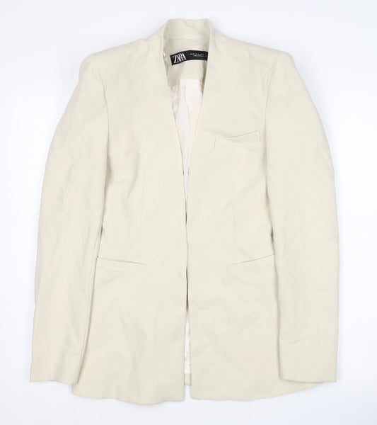 Zara Women's Ivory Blazer XS Slim Fit