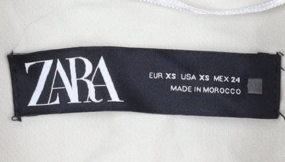 Zara Women's Ivory Blazer XS Slim Fit