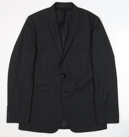 Butler & Webb Men's Black Striped Blazer 38