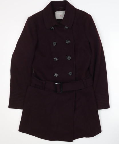 Womens UK Size 10 Dorothy Perkins Purple Pea Coat