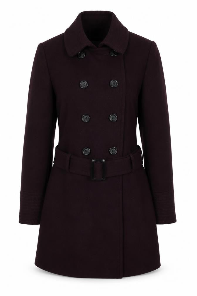 Womens UK Size 10 Dorothy Perkins Purple Pea Coat