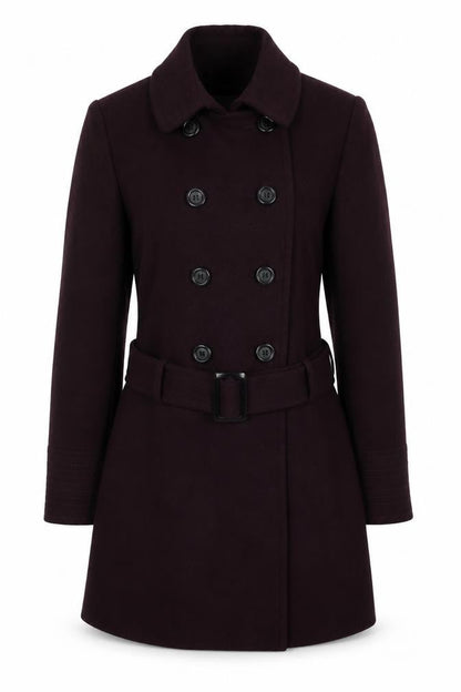 Womens UK Size 10 Dorothy Perkins Purple Pea Coat