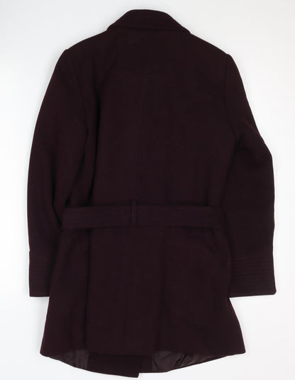 Womens UK Size 10 Dorothy Perkins Purple Pea Coat