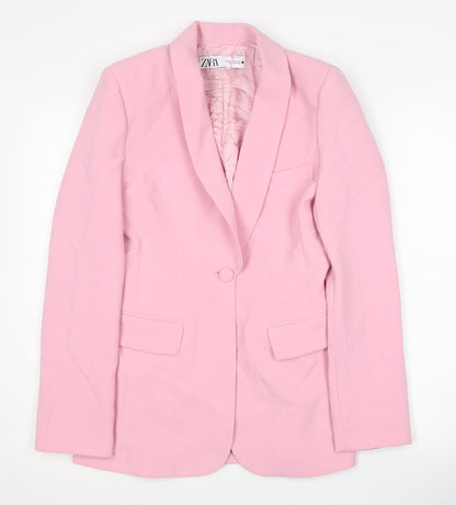 Zara Women's Pink Shawl Lapel Blazer, Size 6