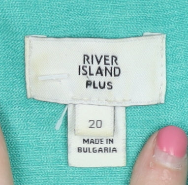 River Island Plus Green Women's Blazer Size 20