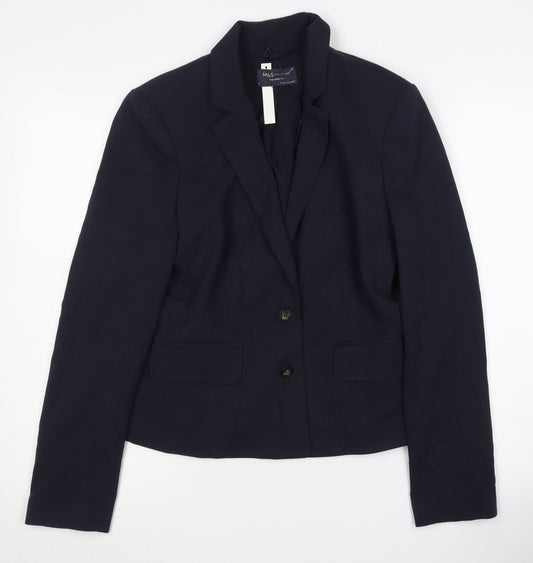 Marks and Spencer Women's Blue Blazer Size 8