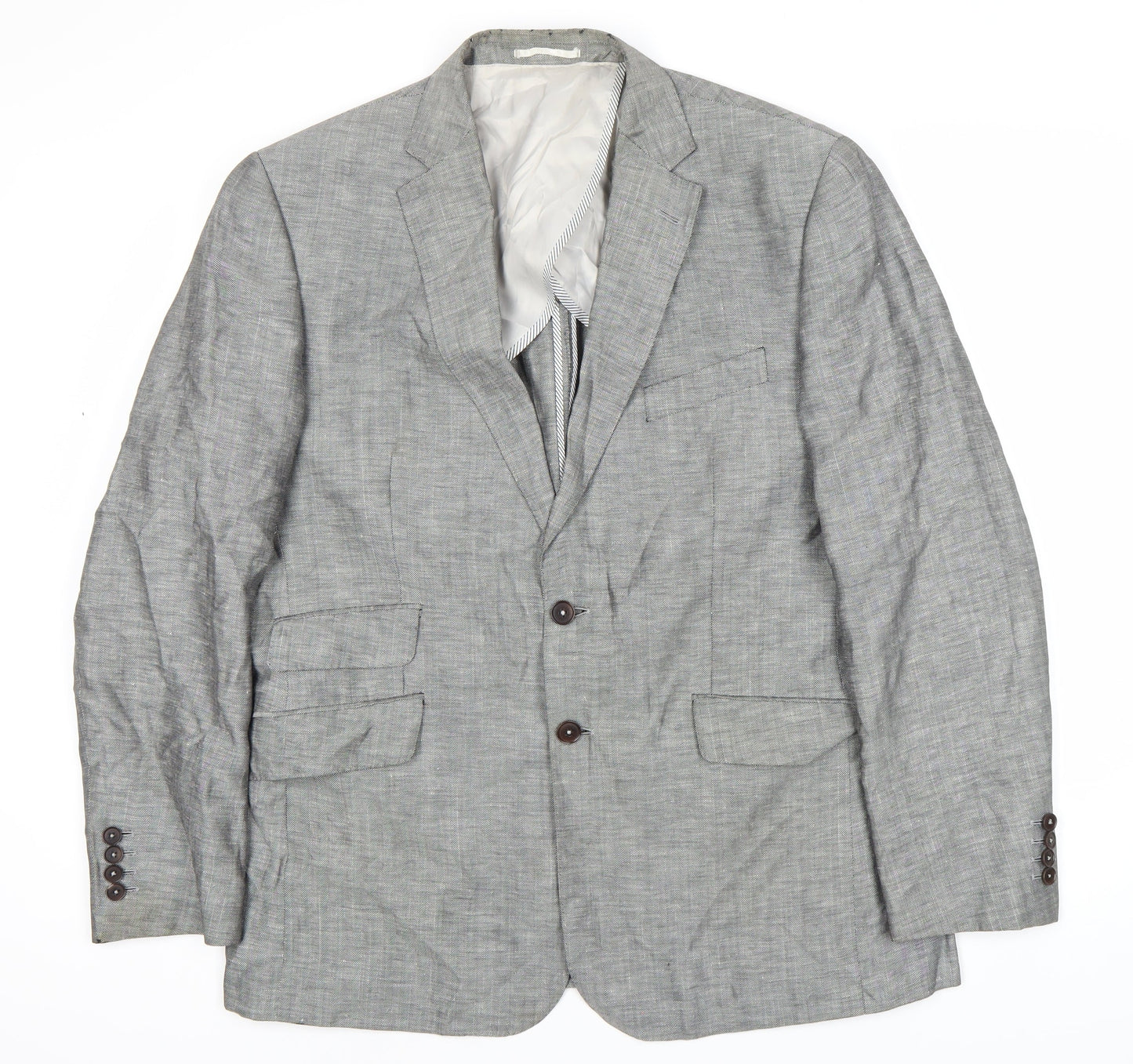 Charles Tyrwhitt Men's Grey Blazer 44R Single-Breasted