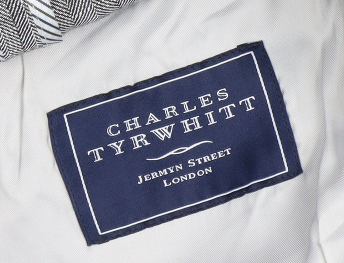 Charles Tyrwhitt Men's Grey Blazer 44R Single-Breasted