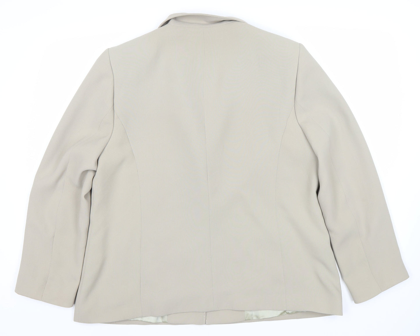 BHS Women Beige Suit Jacket Size 20 One-Button Classic