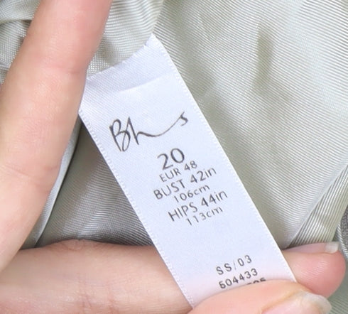 BHS Women Beige Suit Jacket Size 20 One-Button Classic