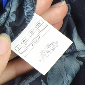 Moss London Men's Blue Check Regular Blazer