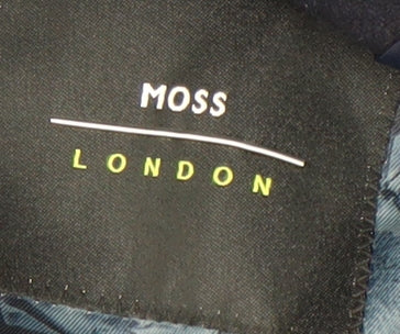 Moss London Men's Blue Check Regular Blazer