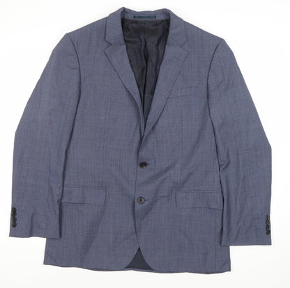 Mens UK Size 40 Guabello Regular Blue Suit Jacket