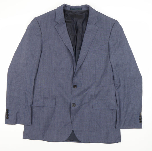 Mens UK Size 40 Guabello Regular Blue Suit Jacket