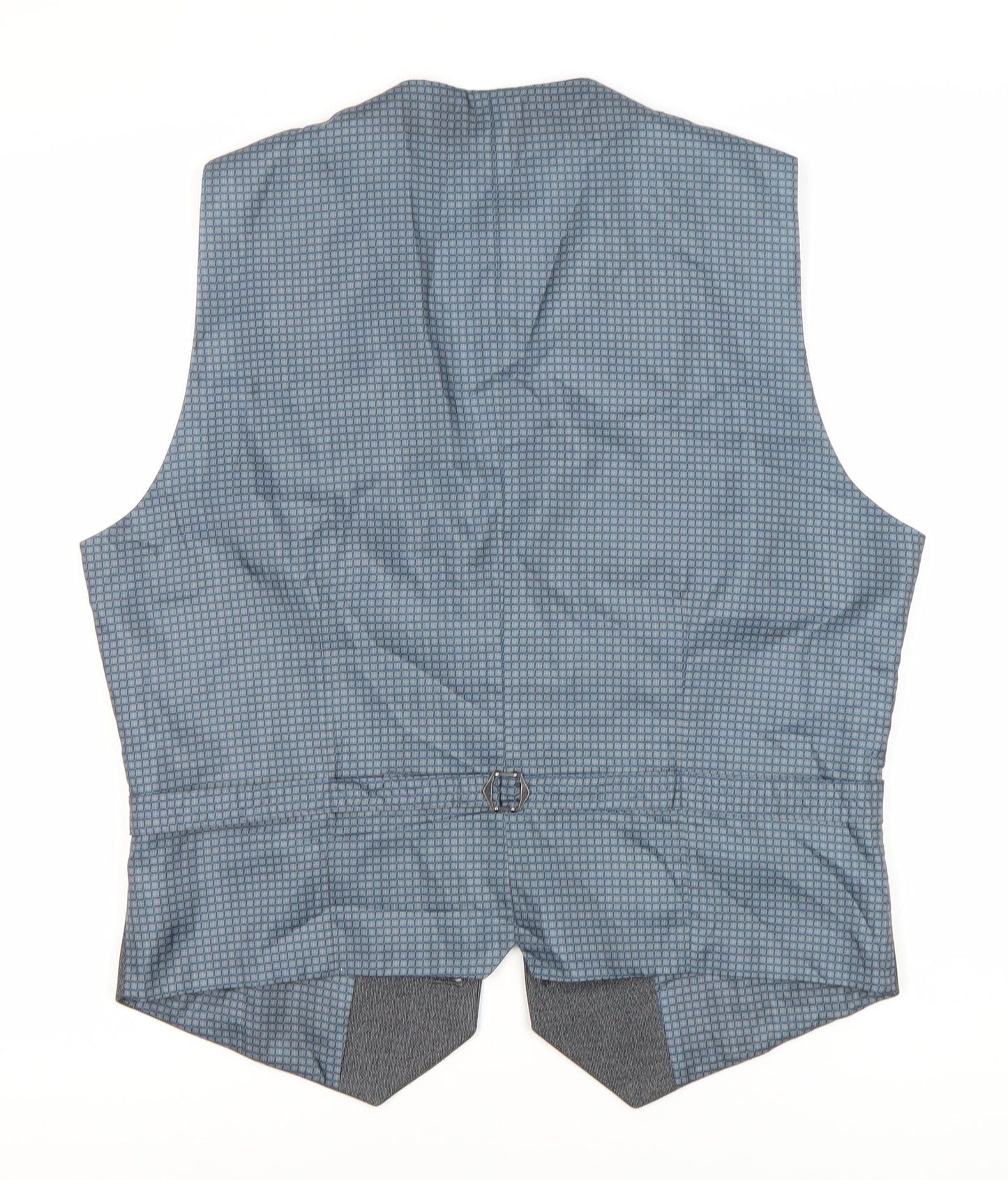 Burton Men's Grey Waistcoat, Size L 42-44", Polyester Blend