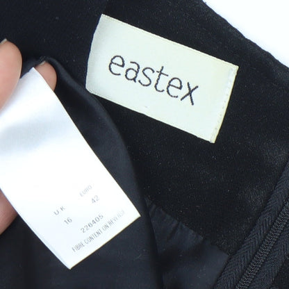 Eastex Women's Black Sheath Dress Size 16