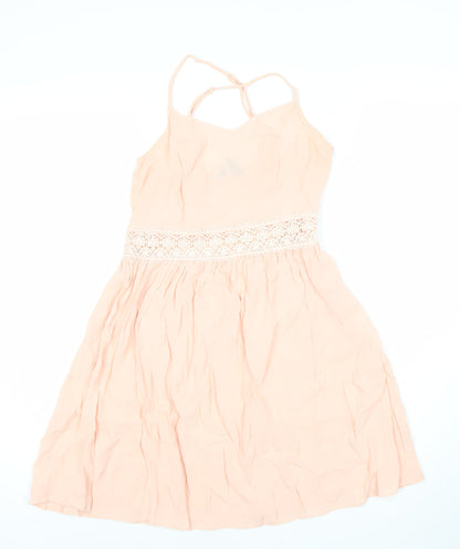 New Look Women's Pink Fit & Flare Dress, Size 8
