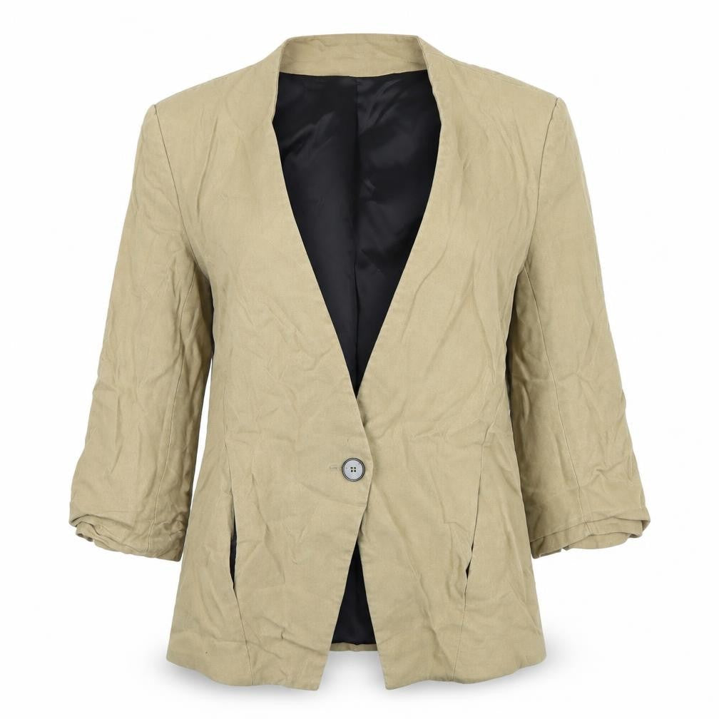 Womens UK Size XS Zara Regular Beige Blazer