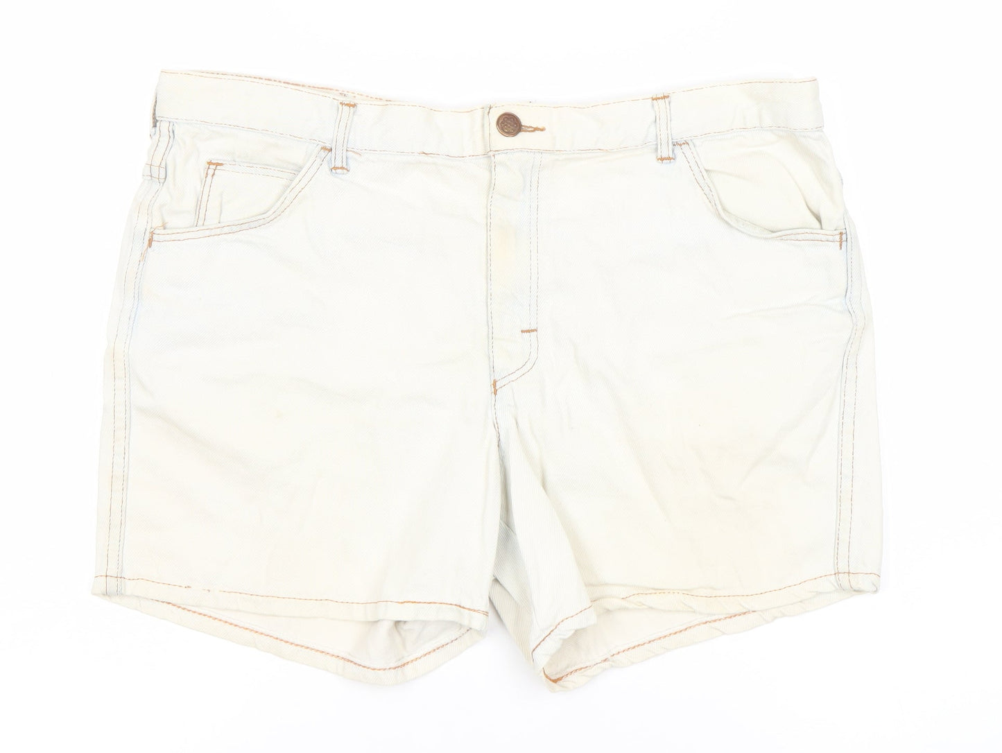 Woolworths Women's Beige Chino Shorts - Size 8