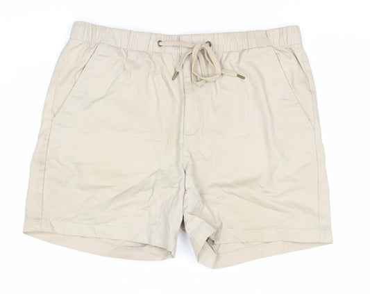 Cotton Traders Beige Unisex M Drawstring Shorts