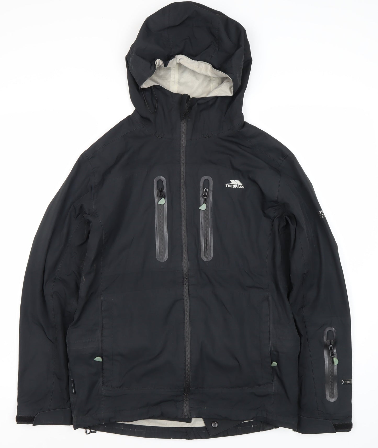 Mens UK Size 3XS Trespass Black Rain Coat