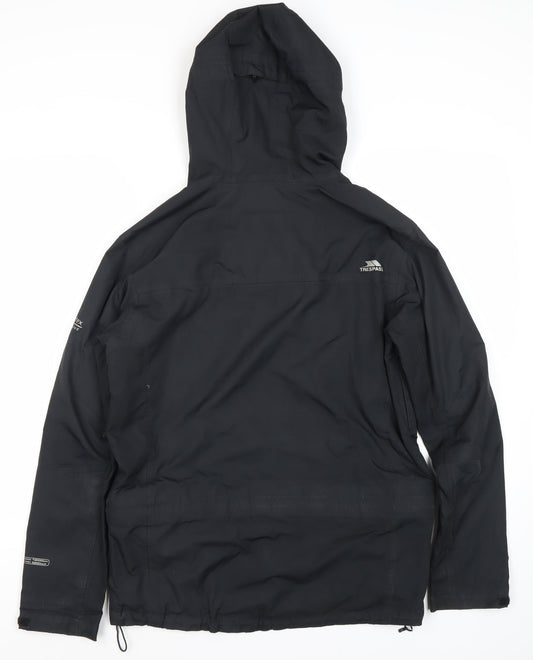 Mens UK Size 3XS Trespass Black Rain Coat