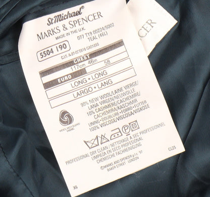 Mens UK Size 46 Marks and Spencer Regular Blue Suit Jacket