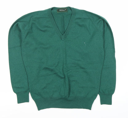 Wolsey Men's Green V-Neck Pullover Jumper L