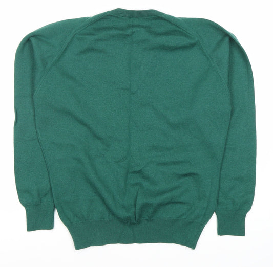 Wolsey Men's Green V-Neck Pullover Jumper L