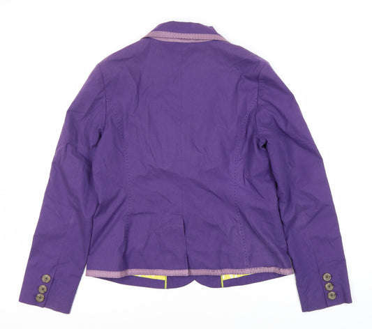Boden Women’s Purple Blazer Size 10 Notch Lapel