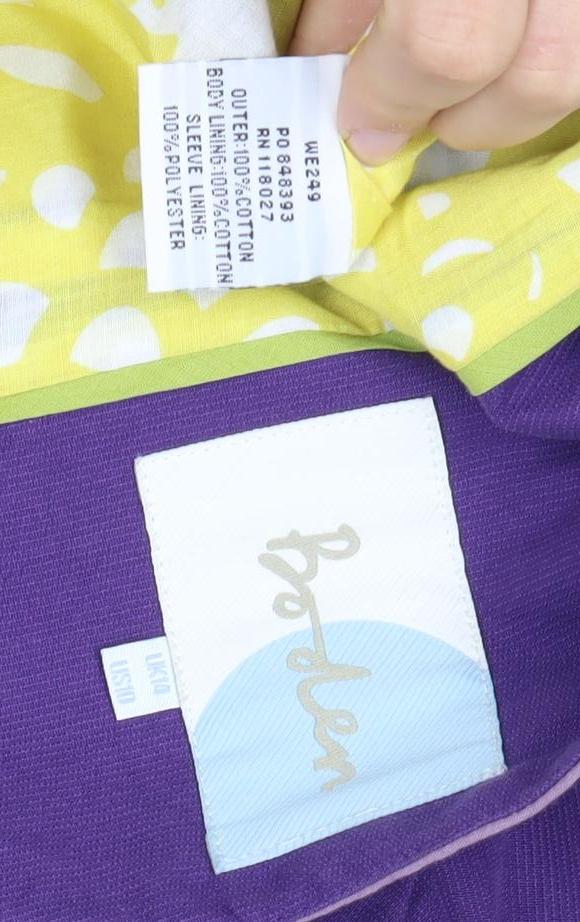 Boden Women’s Purple Blazer Size 10 Notch Lapel