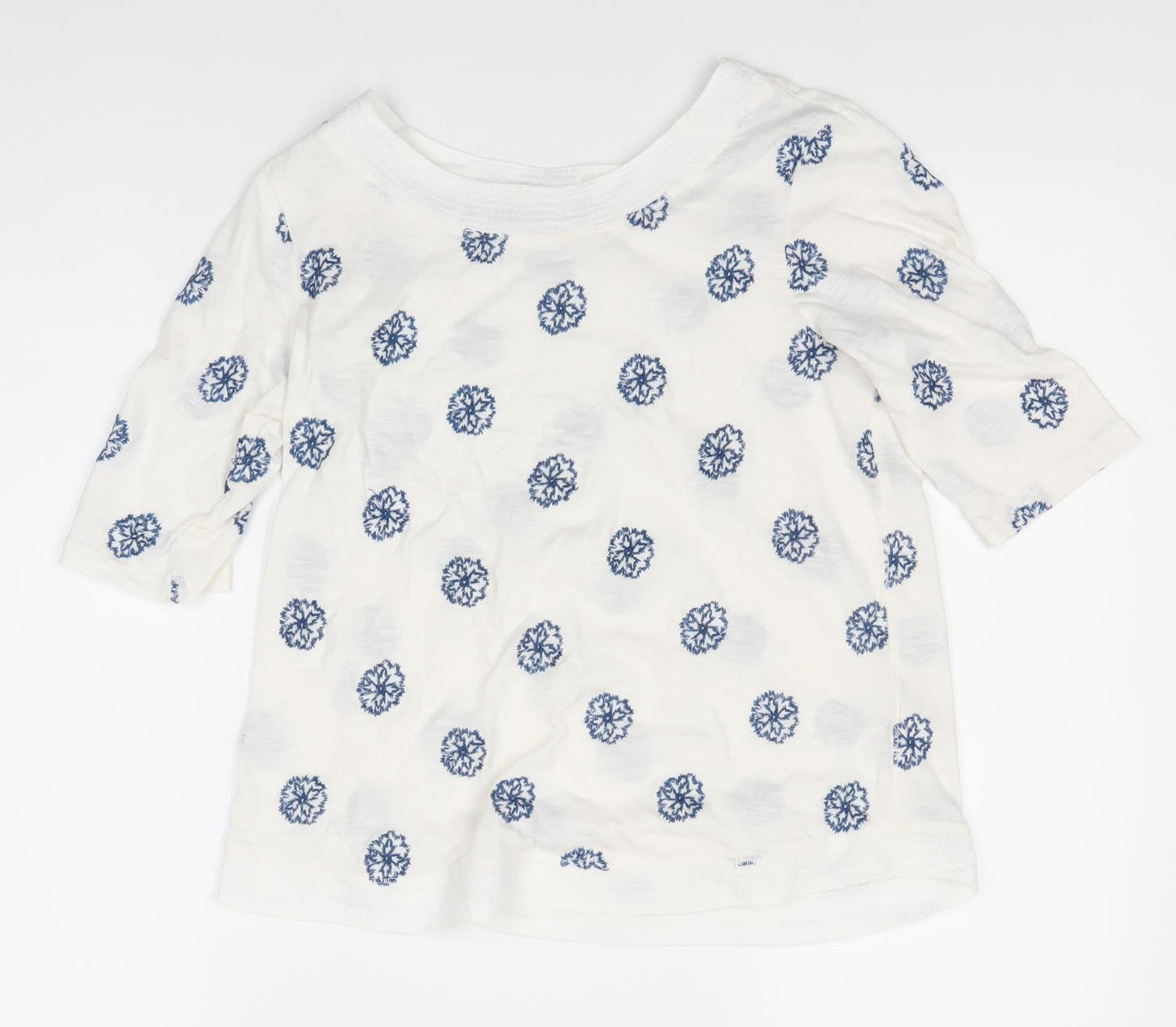 Womens UK Size 8 No Data White Basic Top