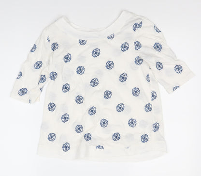 Womens UK Size 8 No Data White Basic Top