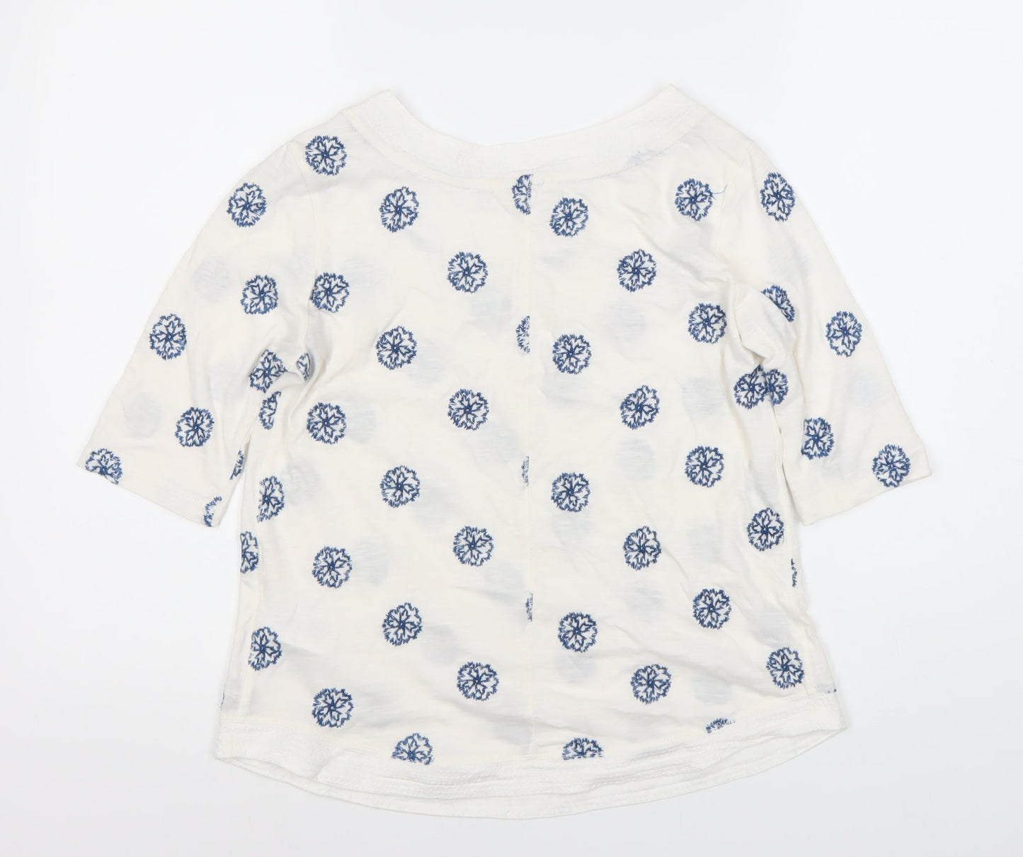 Womens UK Size 8 No Data White Basic Top