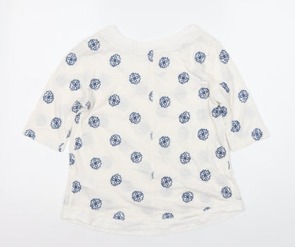 Womens UK Size 8 No Data White Basic Top