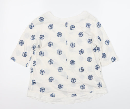 Womens UK Size 8 No Data White Basic Top