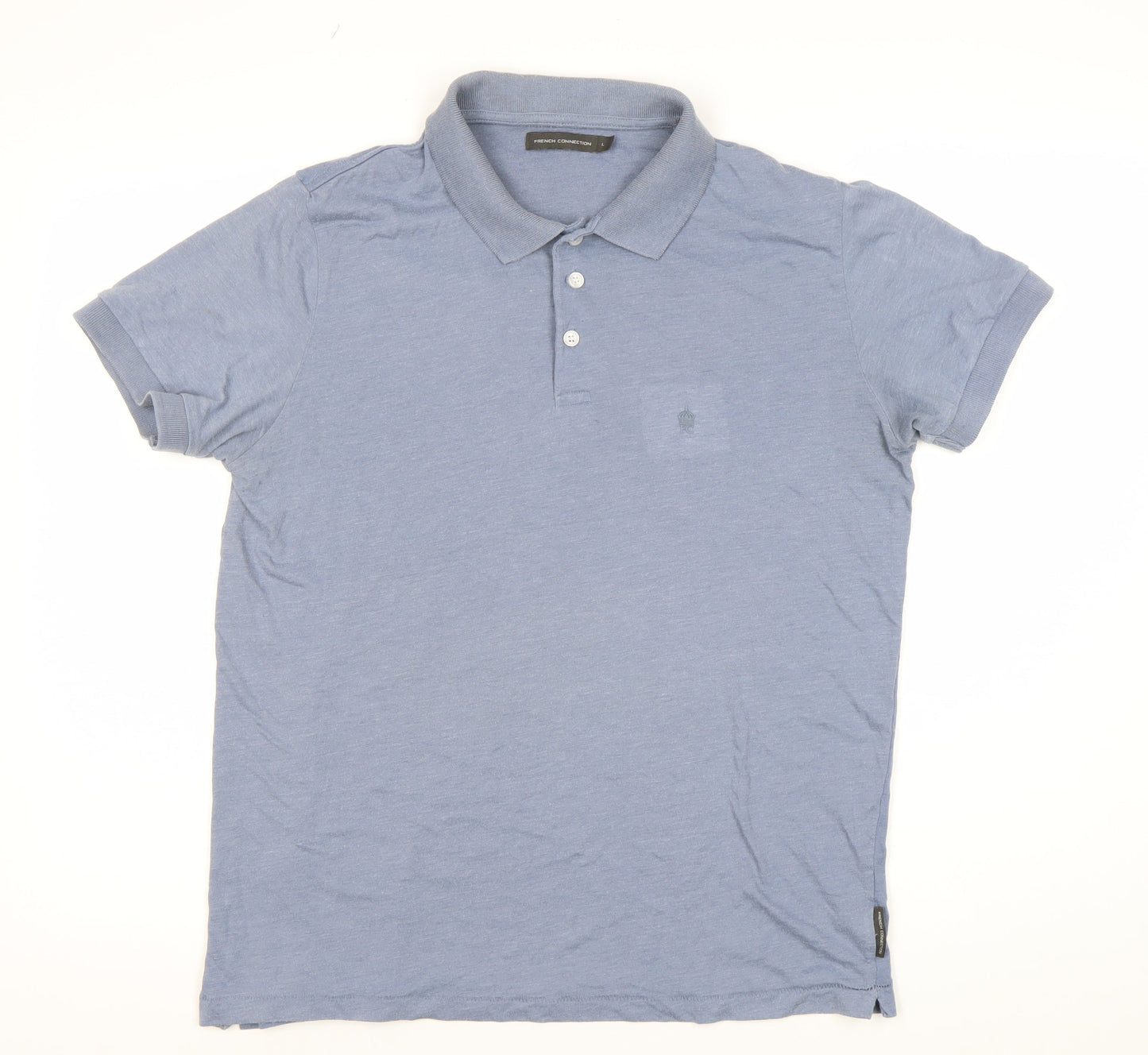 French Connection Men's Blue Polo Shirt Size L