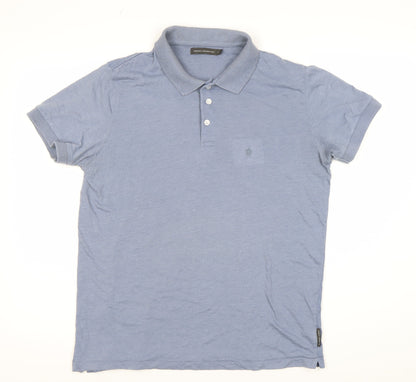 French Connection Men's Blue Polo Shirt Size L