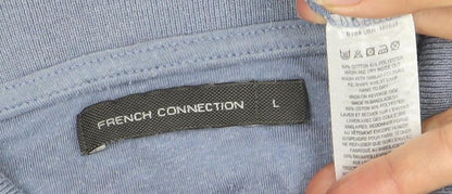 French Connection Men's Blue Polo Shirt Size L