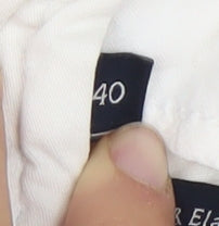 Sacoor Brothers Men’s White Chino Shorts, Size 40, Regular Fit